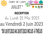 Accueil de Loisirs de 3 à 14 ans du 10 au 28 juillet 2023 (Inscription du 22 mai au 2 juin 2023 à la maison de Services de Thélus)